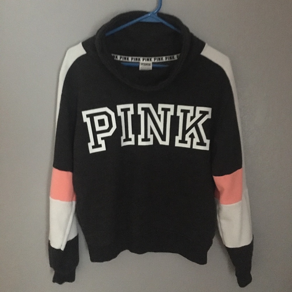 PINK Cowl Neck Hoodie